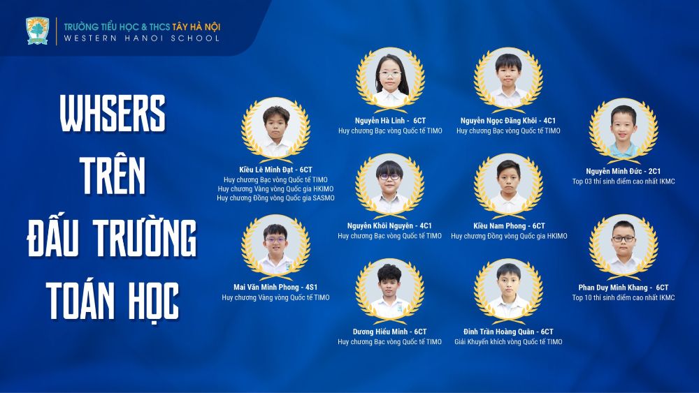 WHSers viết tiếp bài ca chiến thắng trên đấu trường toán học