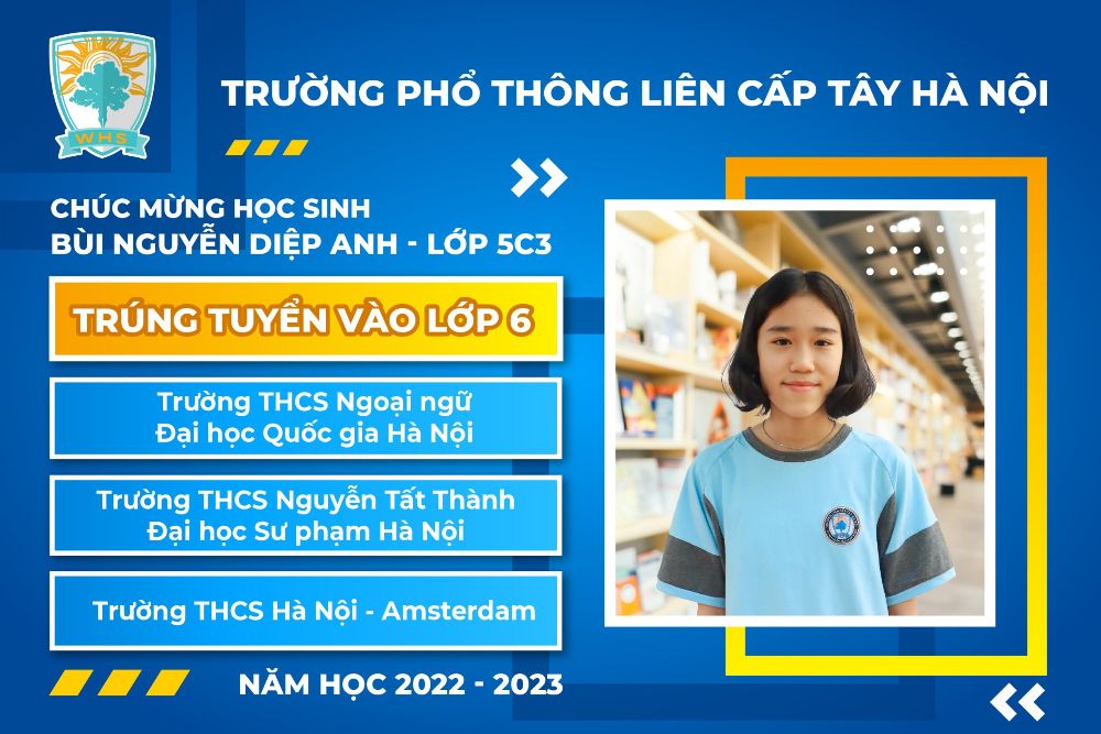 Chúc mừng các WHSers trúng tuyển trường THCS chuyên và chất lượng cao Hà Nội năm học 2022 – 2023