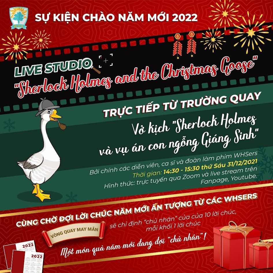 Sự kiện chào mừng năm mới 2022 – Vở kịch “Sherlock Holmes và vụ án con ngỗng Giáng sinh”