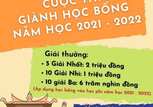 Cuộc thi giành học bổng khối Tiểu học năm học 2021 – 2022