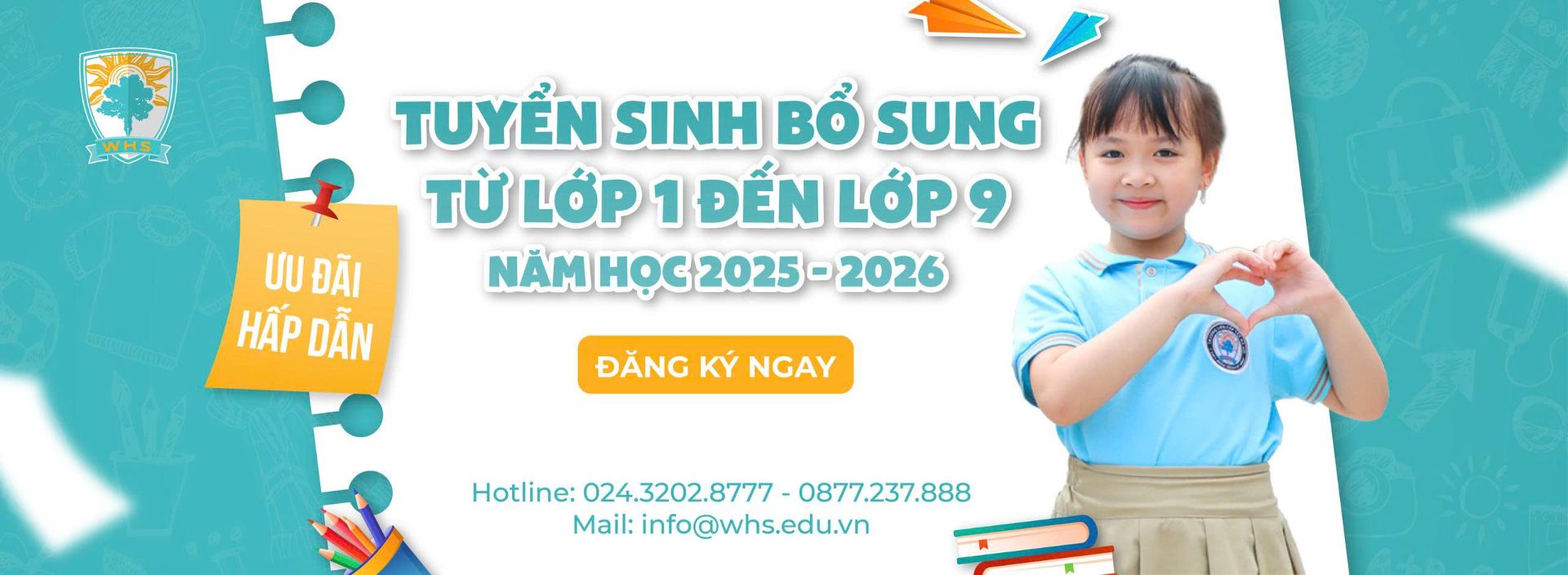 Tuyển sinh bổ sung từ lớp 1 đến lớp 9